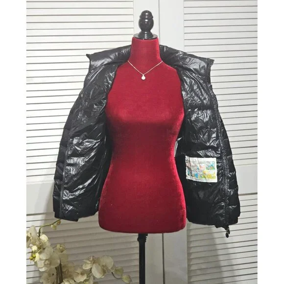 Moncler Women's Black Nylon Down Short Jacket Authentic Tag Size 1 Small 2978 - Picture 6 of 16